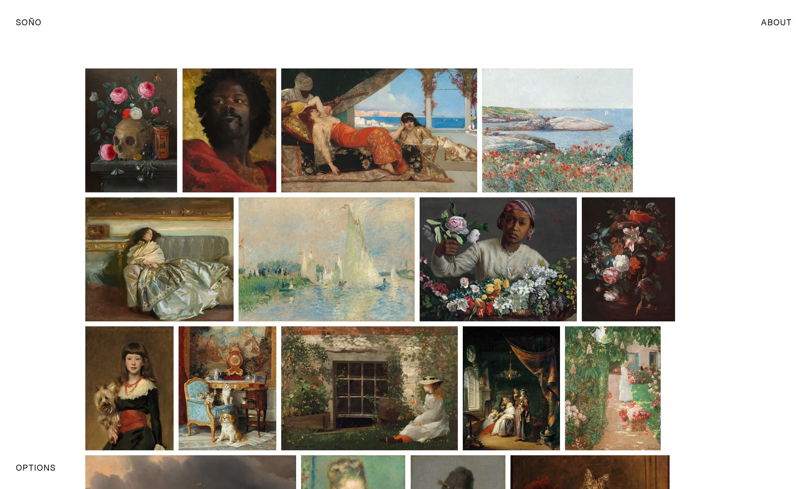 Image gallery. Images are the same height and scaled down to fit available space.