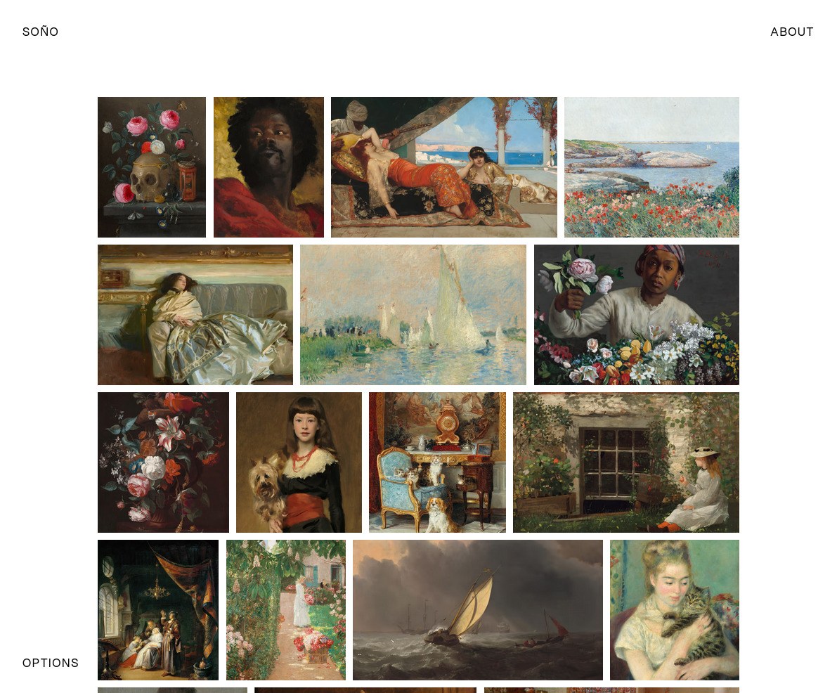Image gallery. Images are organized by row, with the left and right sides flushed to the container edges.